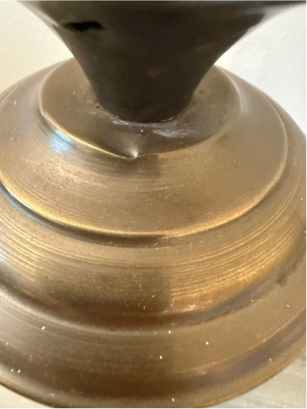 Vintage Brass French Wedding Procession Lantern Etched Starburst Glass Candle